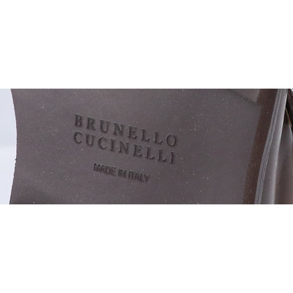BRUNELLO CUCINELLI ブルネロクチネリ ブラウンカフェ カーフスキン レースアップ マウンテンブーツ シューズ