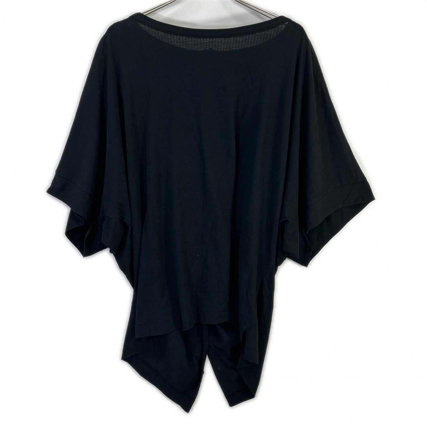 YOHJI YAMAMOTO +NOIR ヨウジヤマモトプリュスノアール 11SS NO-T11-071 ブラック コットン バックボタン ドルマンスリーブブラウス トップス