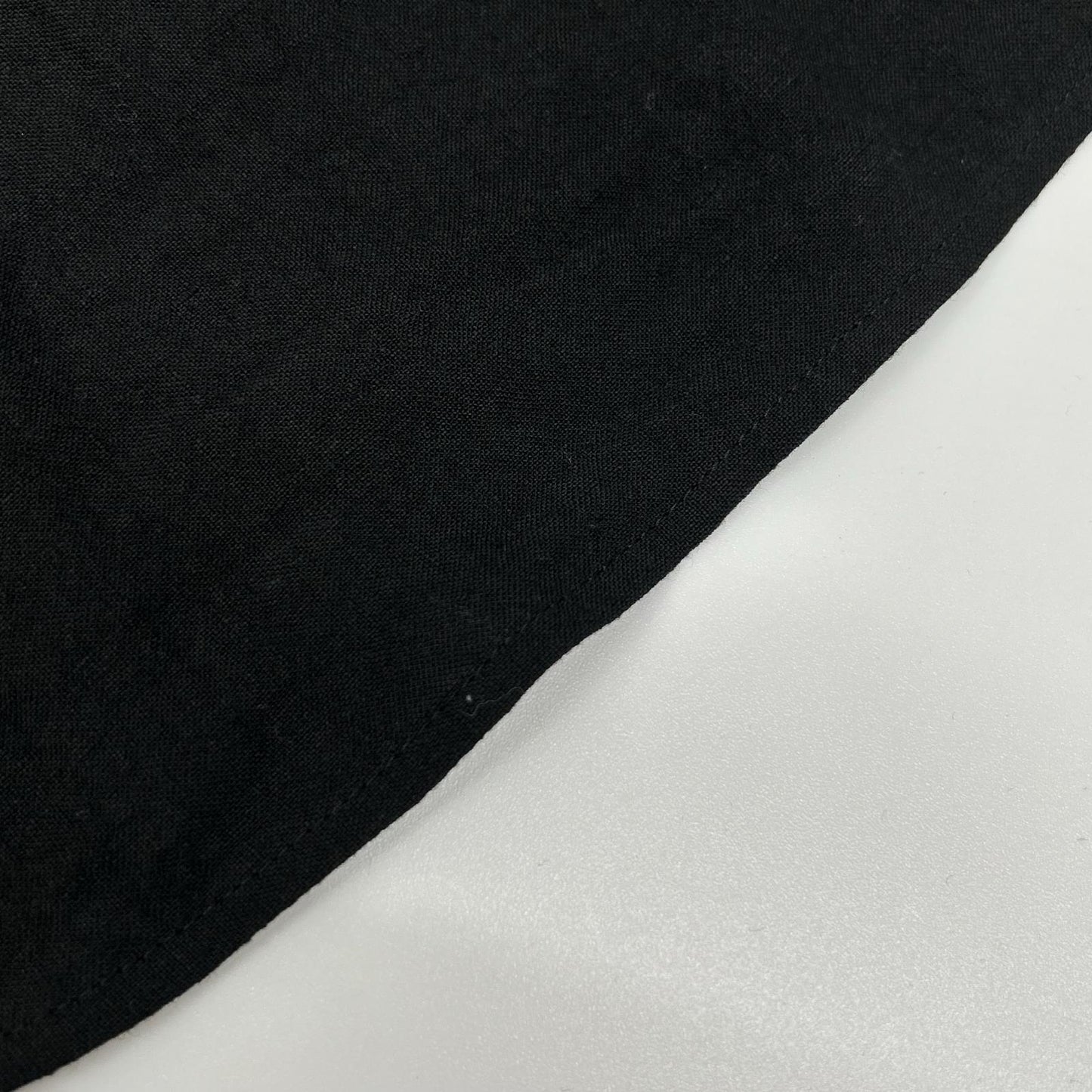 YOHJI YAMAMOTO +NOIR Yohji Yamamoto Pour Noir 12SS NB-B14-300 Black Linen One-Button Open-Collar Shirt