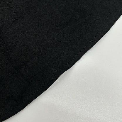 YOHJI YAMAMOTO +NOIR Yohji Yamamoto Pour Noir 12SS NB-B14-300 Black Linen One-Button Open-Collar Shirt