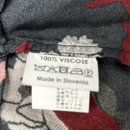 DRIES VAN NOTEN ドリスヴァンノッテン ネイビー フローラルプリント ビスコース ショートスリーブトップス トップス
