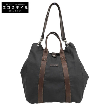 Daniel&Bob ダニエル＆ボブ クロドーロ クロコ柄 コーティングキャンバス 2WAY トート ショルダー グレー×ブラウン ハンドバッグ