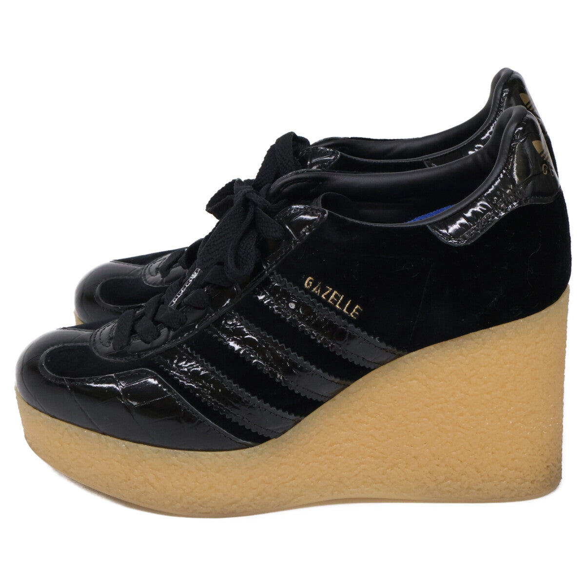 GUCCI グッチ ｘadidas アディダス【美品】725627 GAZELLE ガゼル レザーｘスエード 厚底スニーカー シューズ