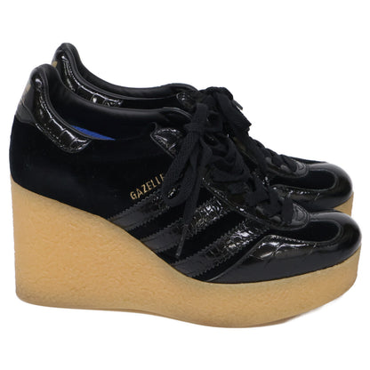 GUCCI グッチ ｘadidas アディダス【美品】725627 GAZELLE ガゼル レザーｘスエード 厚底スニーカー シューズ
