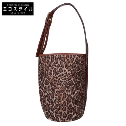 A VACATION アヴァケーション 【美品/25AW】25AW-A78-00-07 MARCHE BROWN LEO レザーｘジャガード バケット ワンショルダー トートバッグ
