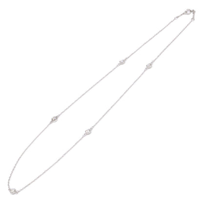 TIFFANY&Co. ティファニー 仕上げ済み Pt950 エルサ・ペレッティ バイザヤード 5Pダイヤモンド ネックレス