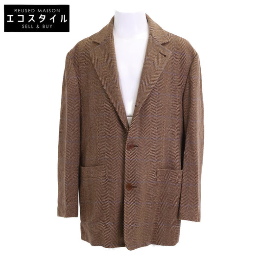 Kiton 【Excellent condition】 Herringbone 100% cashmere three-roll-two-button tailored jacket Jacket