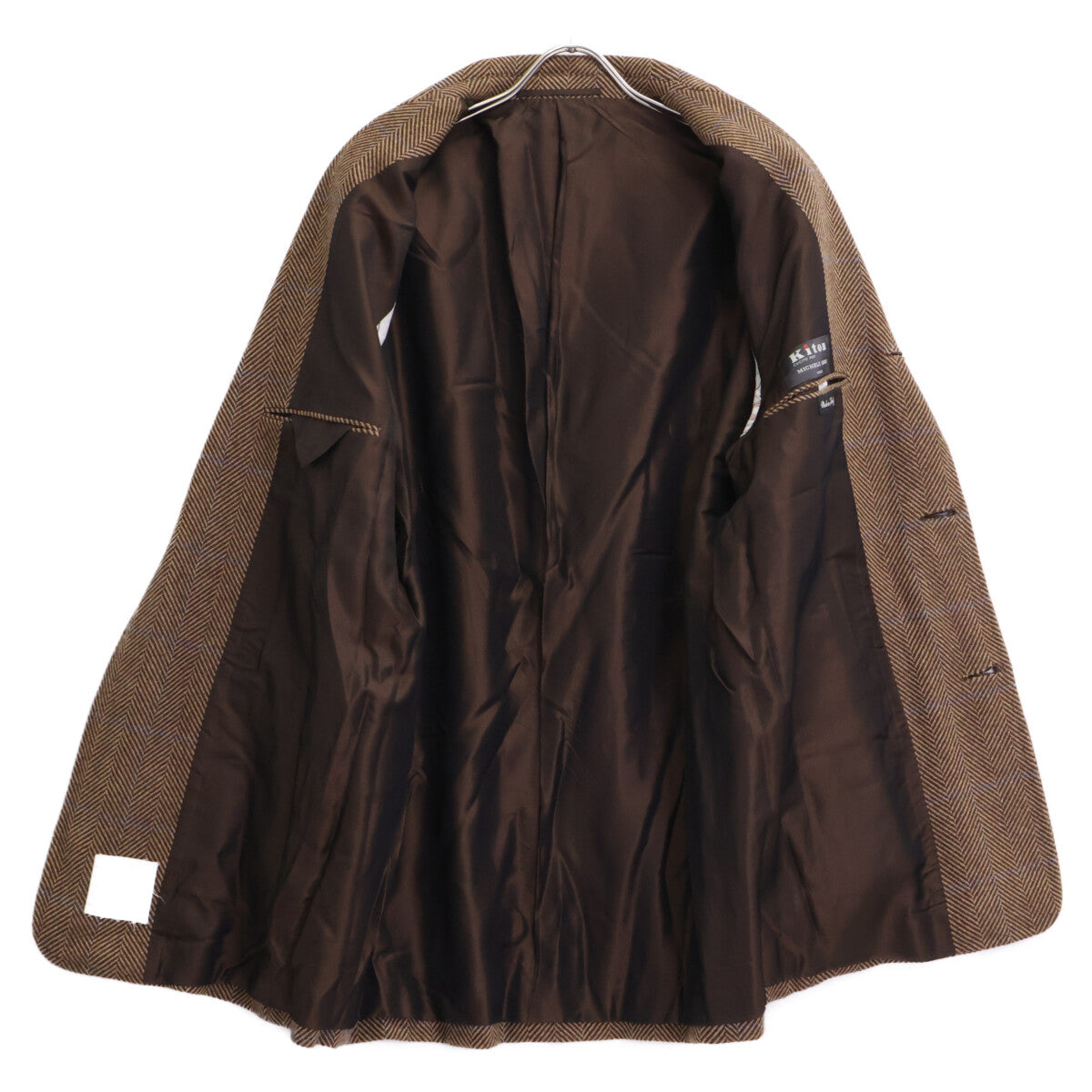 Kiton キートン 【美品】ヘリンボーン カシミヤ100％ 段返り3Bテーラードジャケット ジャケット