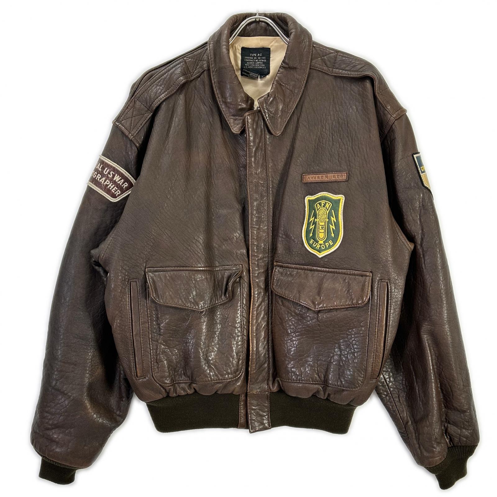 AVIREX Avirex 1978-01 Brown TYPE A-2 Leather Flight Jacket Jacket