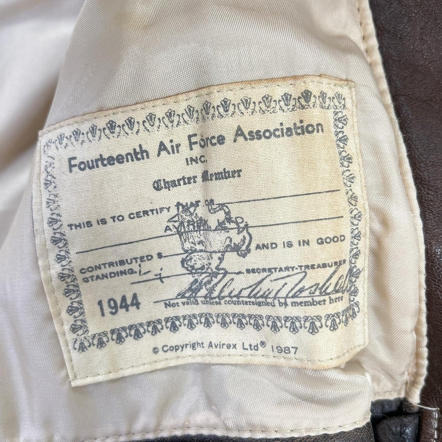 AVIREX Avirex 1978-01 Brown TYPE A-2 Leather Flight Jacket Jacket