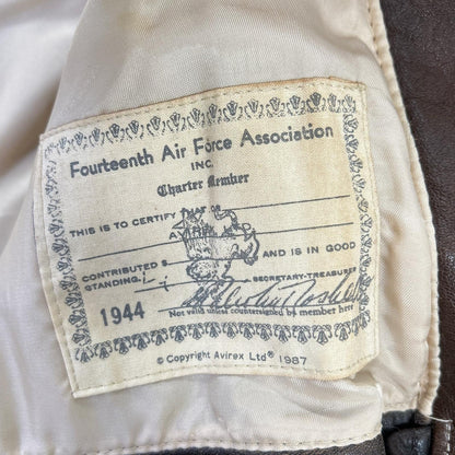 AVIREX Avirex 1978-01 Brown TYPE A-2 Leather Flight Jacket Jacket