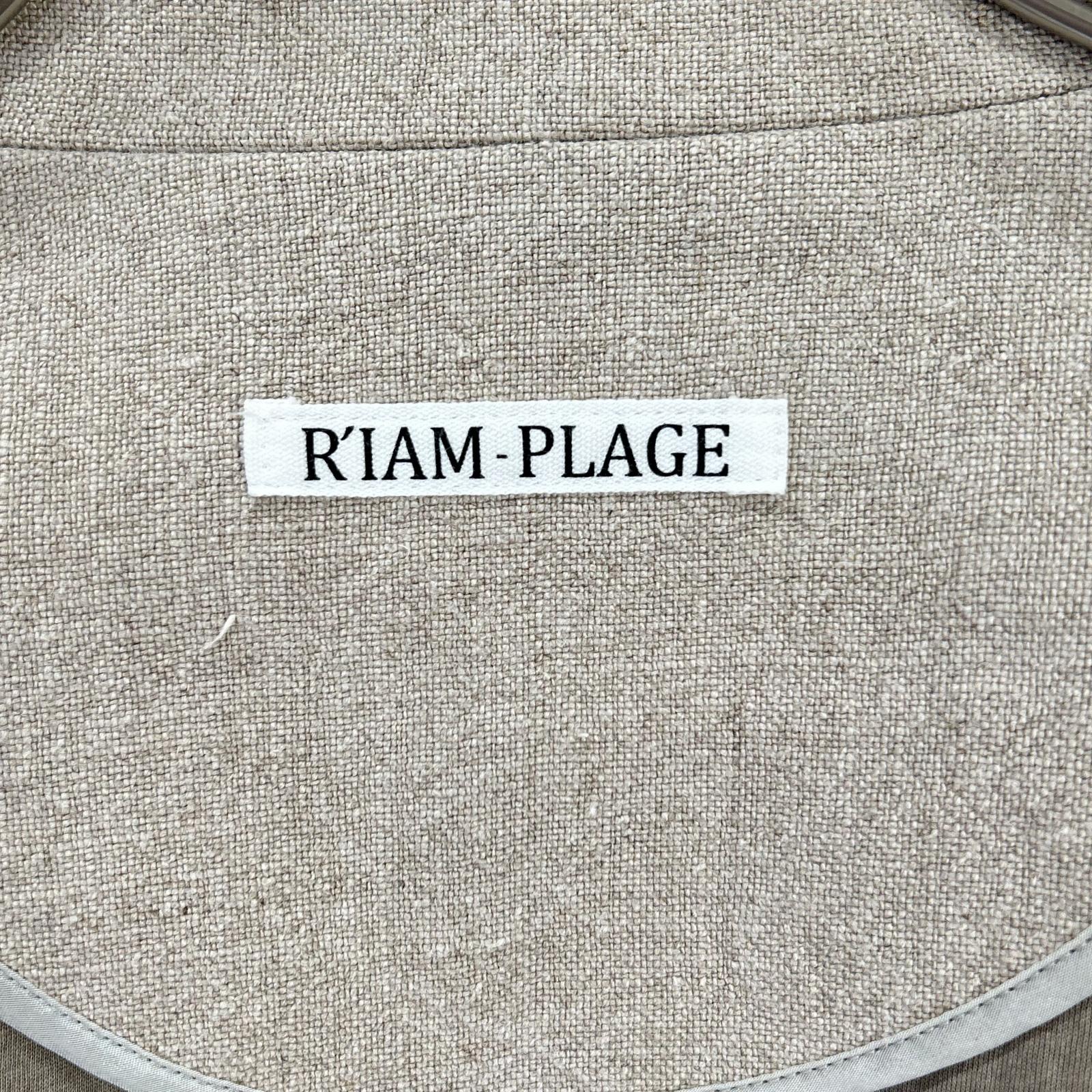 R'IAM-PLAGE リアムプラージュ ナチュラル 麻ボンディングコート コート