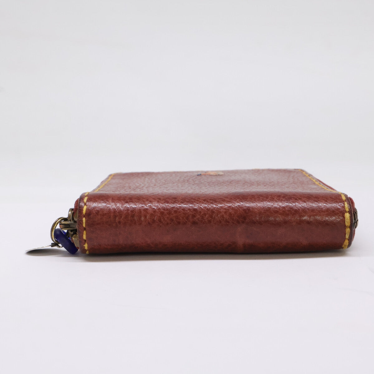 HENRY CUIR アンリークイール DOREMI CROSS 自転車刺繍 ラウンドジップ レザー 二つ折り財布 二つ折り財布（小銭入れあり）