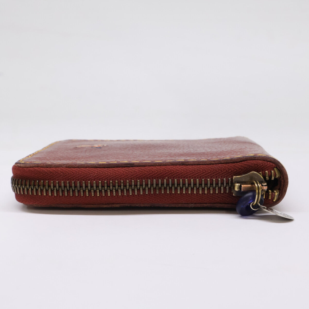 HENRY CUIR アンリークイール DOREMI CROSS 自転車刺繍 ラウンドジップ レザー 二つ折り財布 二つ折り財布（小銭入れあり）