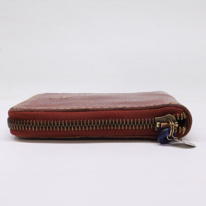 HENRY CUIR アンリークイール DOREMI CROSS 自転車刺繍 ラウンドジップ レザー 二つ折り財布 二つ折り財布（小銭入れあり）