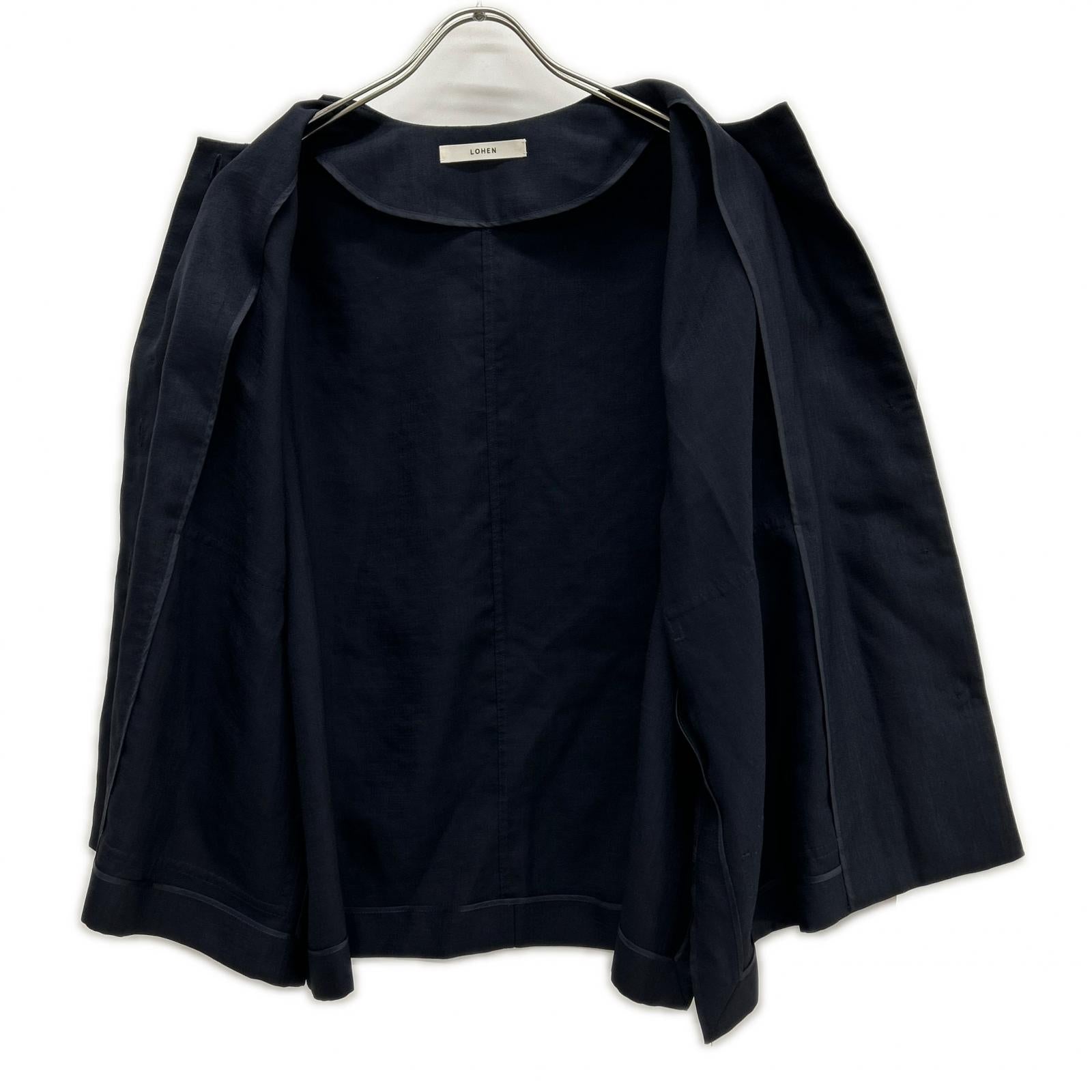 LOHEN ローヘン 22SS ネイビー No Collar Tent Silhouette Coat Jacket ジャケット