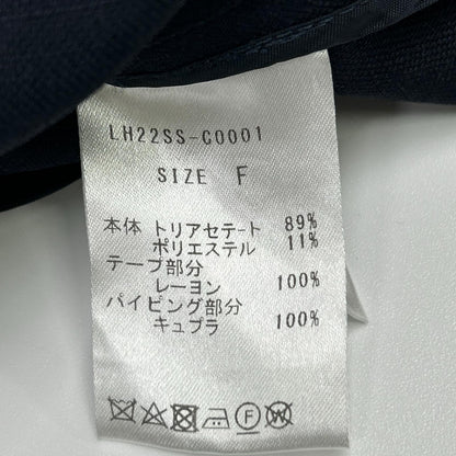 LOHEN ローヘン 22SS ネイビー No Collar Tent Silhouette Coat Jacket ジャケット