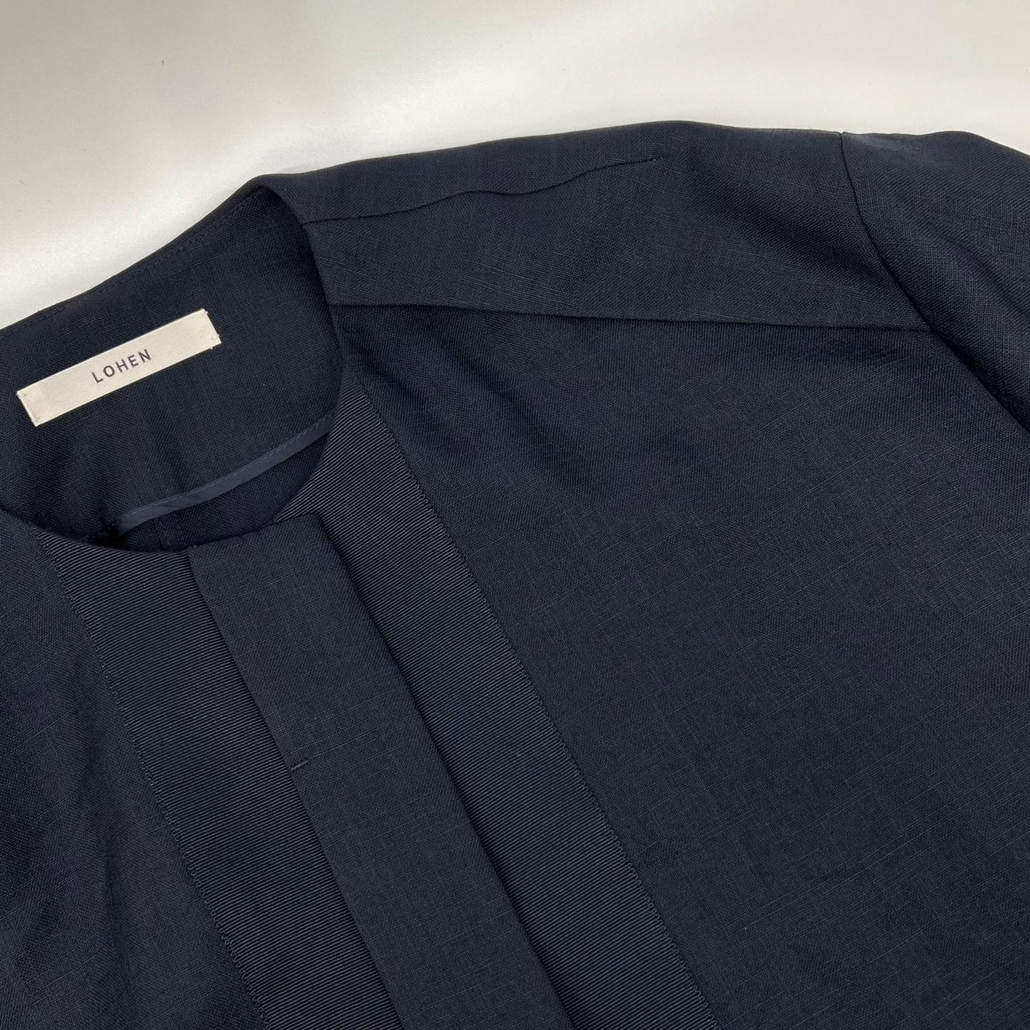 LOHEN ローヘン 22SS ネイビー No Collar Tent Silhouette Coat Jacket ジャケット