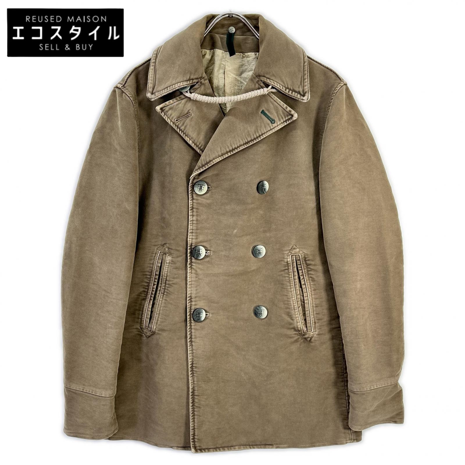 CAMPLIN カンプリン カーキ コットンPコート/ダブルブレストコート コート