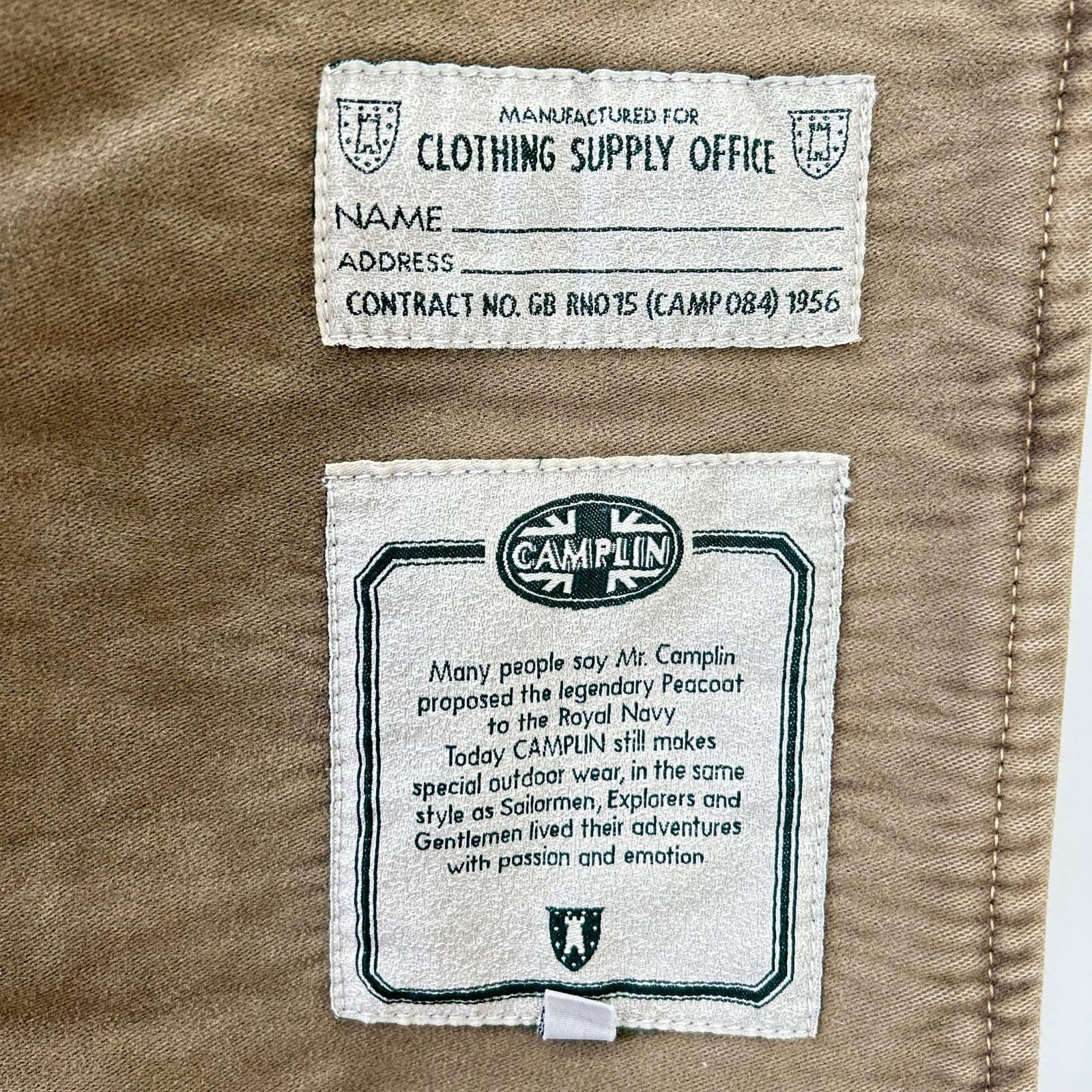 CAMPLIN カンプリン カーキ コットンPコート/ダブルブレストコート コート