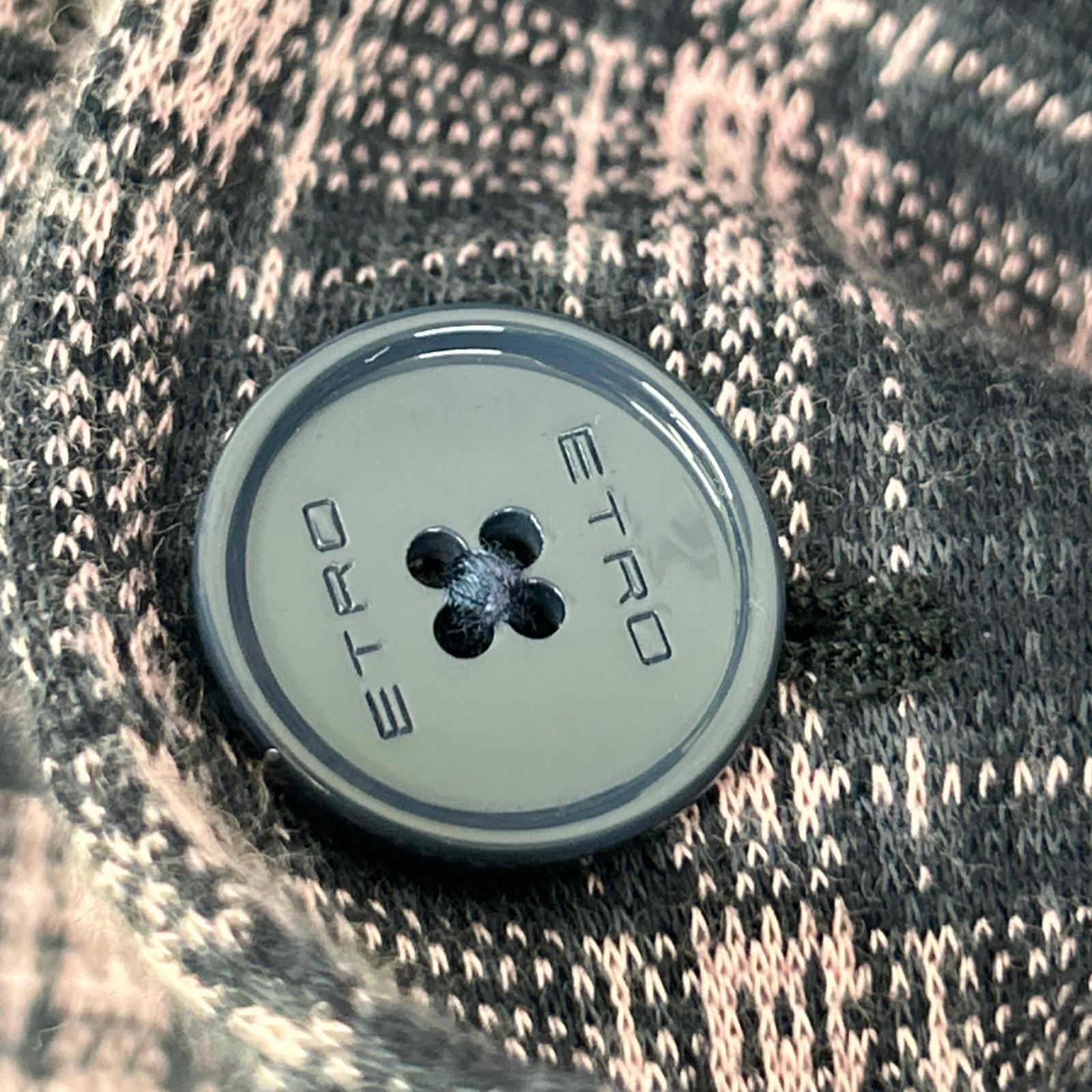 ETRO エトロ 241-MRCB0001-99TQE32 ピンク×ネイビー コットン混 裏地ペイズリー センターベント チェック柄 2Bブレザージャケット ジャケット