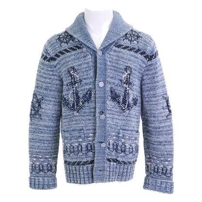 RRL ダブルアールエル アンカーボタン 本藍染め ハンドニット ショールカラー カーディガン トップス