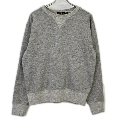 RRL ダブルアールエル グレー コットン Vガゼット クルーネックスウェットプルオーバー トップス