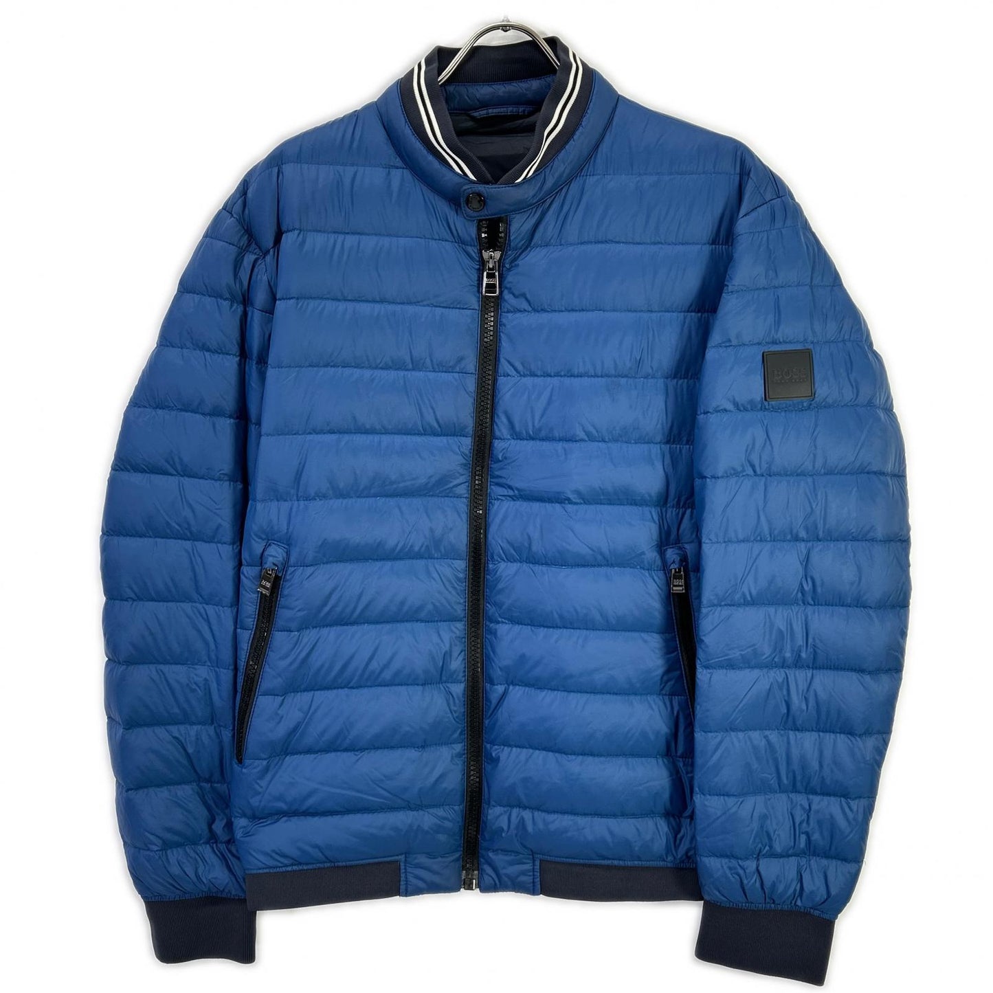 HUGOBOSS ヒューゴボス ブルー ナイロン ダウンジャケット ジップアップブルゾン ジャケット