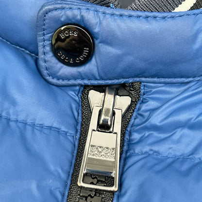 HUGOBOSS ヒューゴボス ブルー ナイロン ダウンジャケット ジップアップブルゾン ジャケット