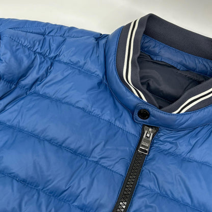 HUGOBOSS ヒューゴボス ブルー ナイロン ダウンジャケット ジップアップブルゾン ジャケット