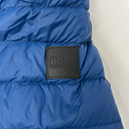 HUGOBOSS ヒューゴボス ブルー ナイロン ダウンジャケット ジップアップブルゾン ジャケット