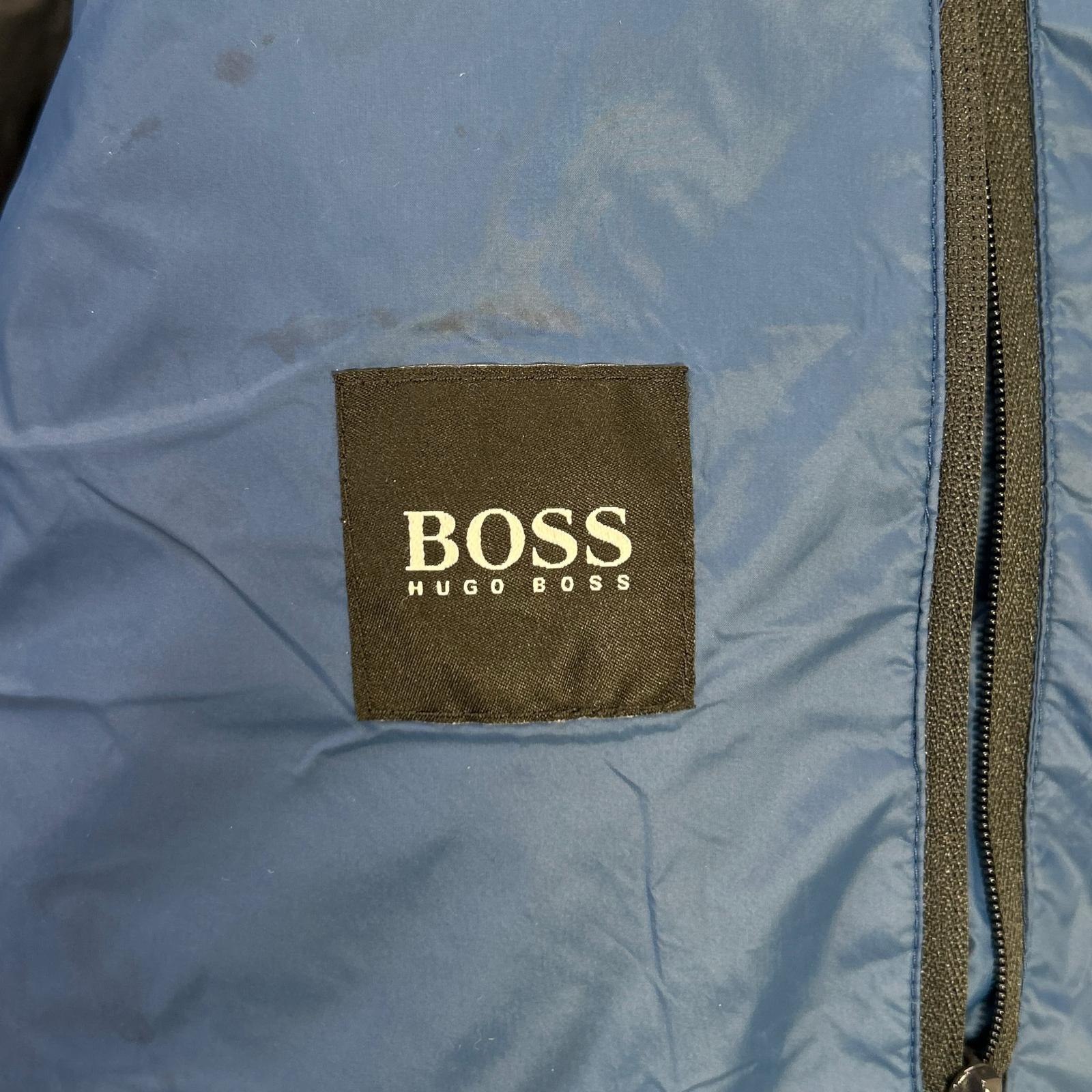 HUGOBOSS ヒューゴボス ブルー ナイロン ダウンジャケット ジップアップブルゾン ジャケット