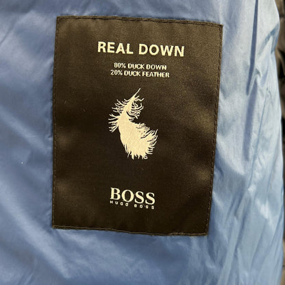 HUGOBOSS ヒューゴボス ブルー ナイロン ダウンジャケット ジップアップブルゾン ジャケット