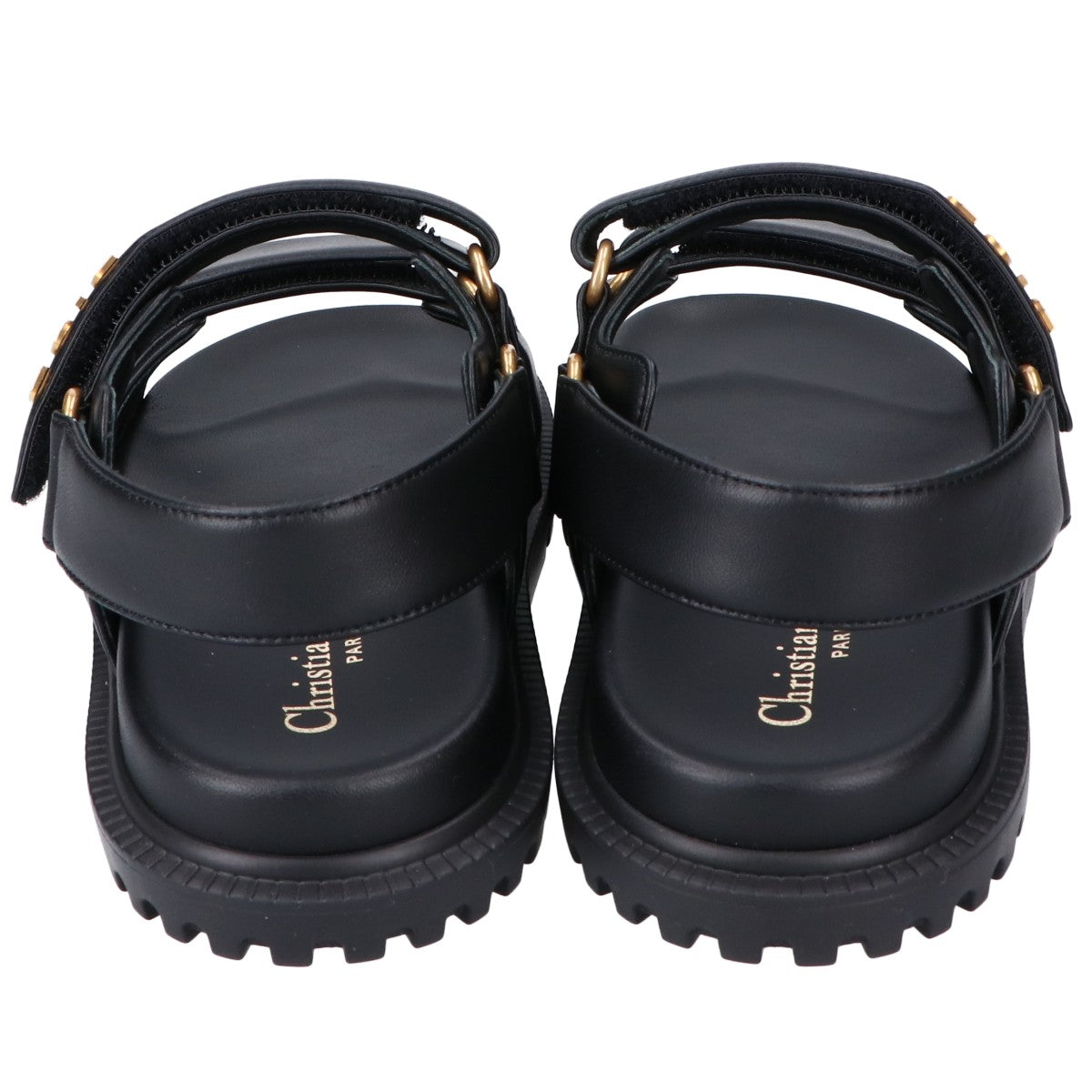 DIOR ディオール 新品未使用 KCQ547LAB_S900 26SS Dioract/ディオールアクト ラムスキン メタルロゴ バックストラップフラットサンダル シューズ