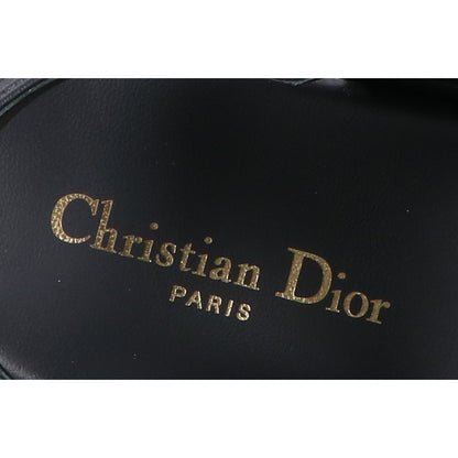 DIOR ディオール 新品未使用 KCQ547LAB_S900 26SS Dioract/ディオールアクト ラムスキン メタルロゴ バックストラップフラットサンダル シューズ
