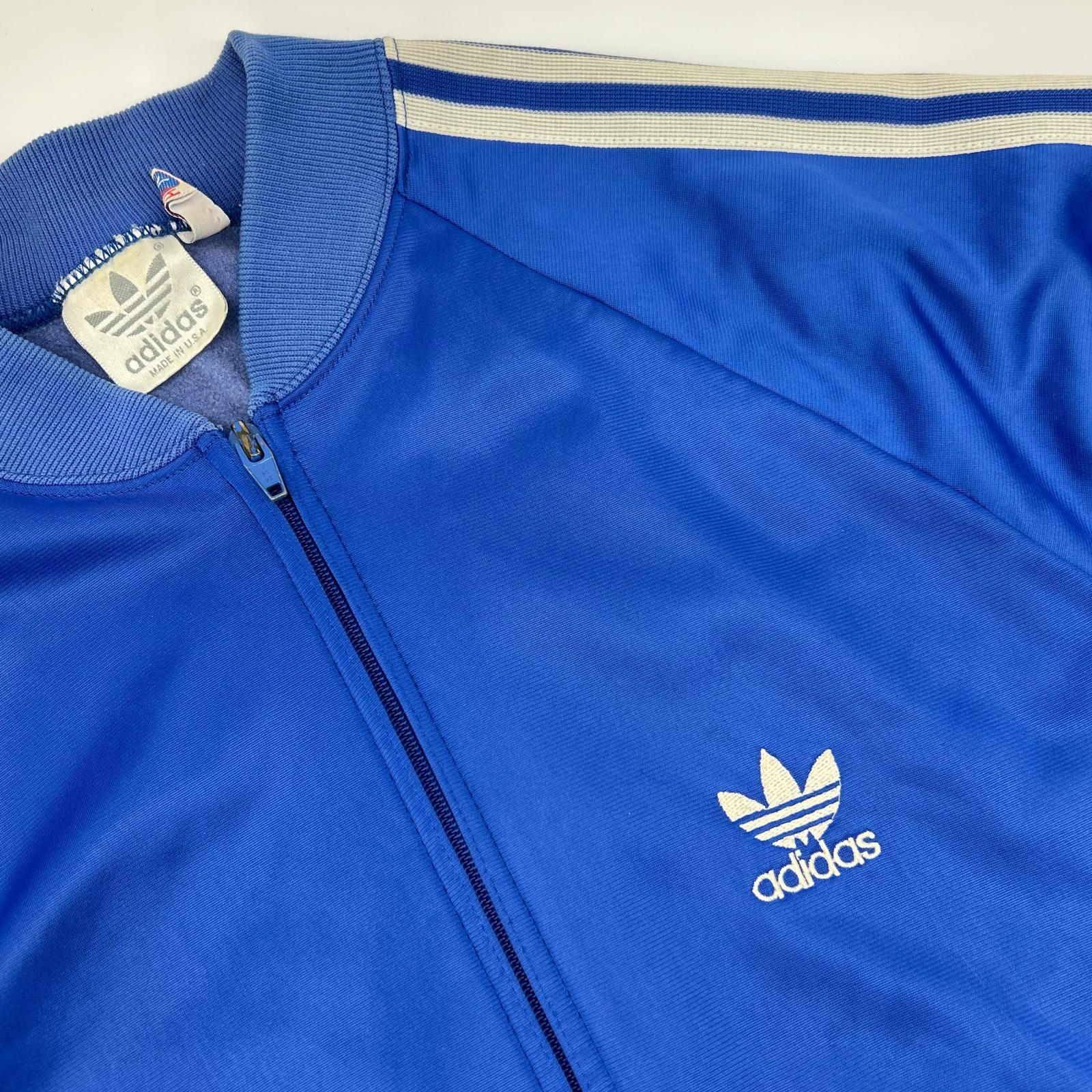 adidas アディダス 80's ブルー USA製 ATP 3ストライプ トラックジャケット ジャケット