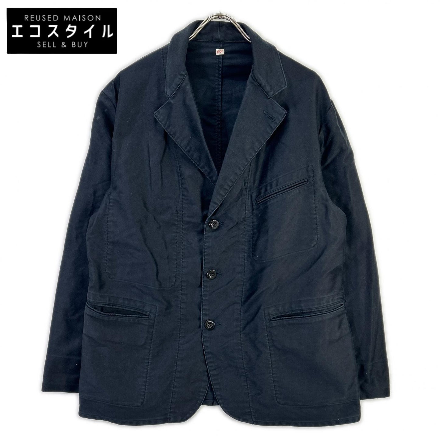OUTIL ウティ OV-T031 VESTE ETAIN ネイビー メタルボタン オリジナルモールスキンワークジャケット ジャケット