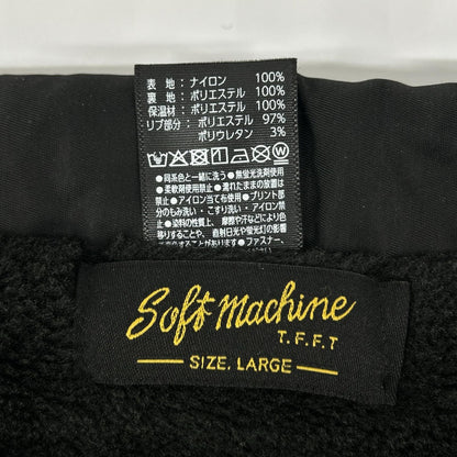 SOFTMACHINE ソフトマシーン ブラック ナイロン バックプリント ボアライニング APOCALYPSE JK/アポカリプス コーチジャケット ジャケット