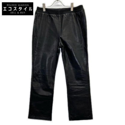 MOSSIR モシール MOPT023 ブラック クロム鞣しステアハイド LENDER LEATHER PANTS/ウォッシャブルレザードローストリングパンツ ボトムス