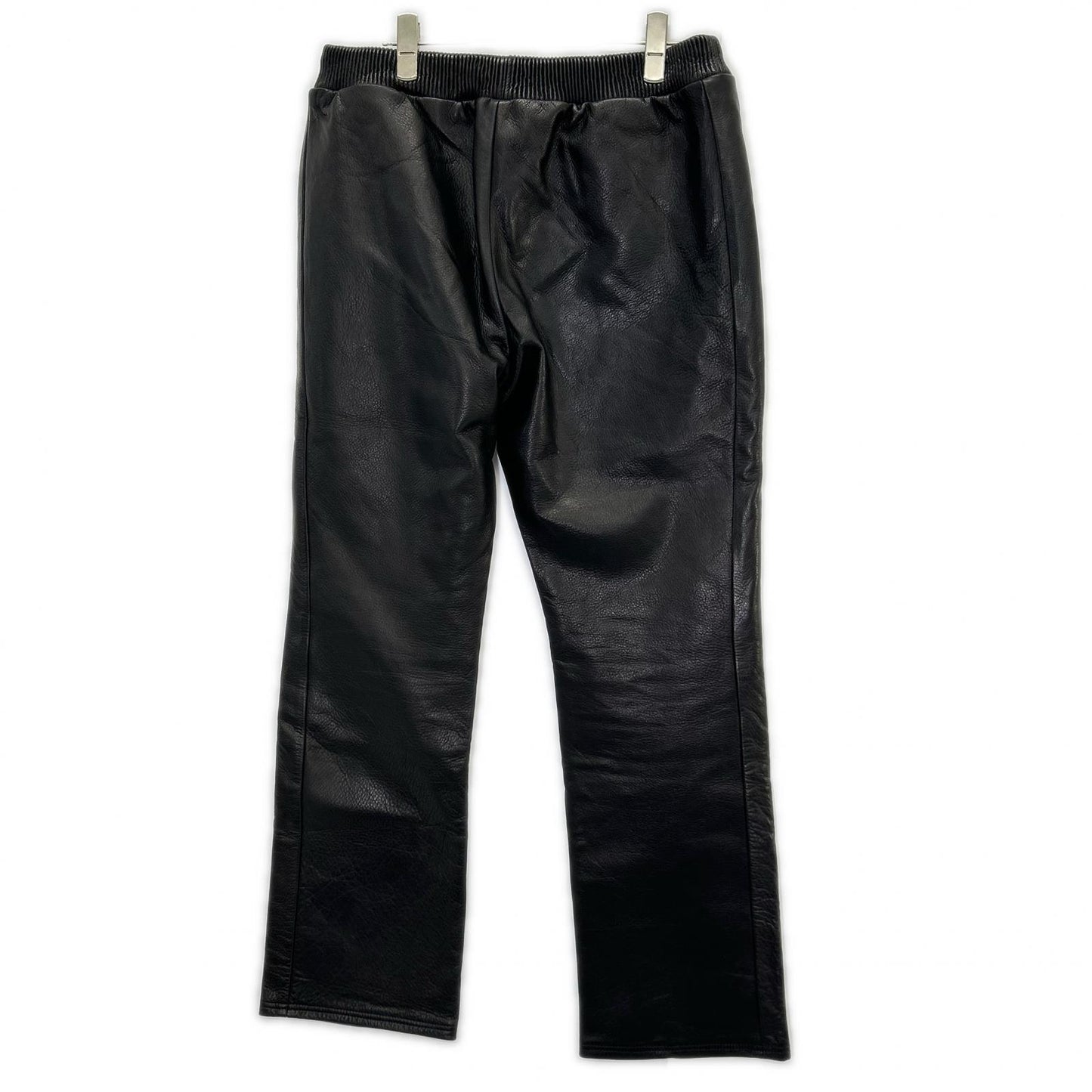MOSSIR モシール MOPT023 ブラック クロム鞣しステアハイド LENDER LEATHER PANTS/ウォッシャブルレザードローストリングパンツ ボトムス