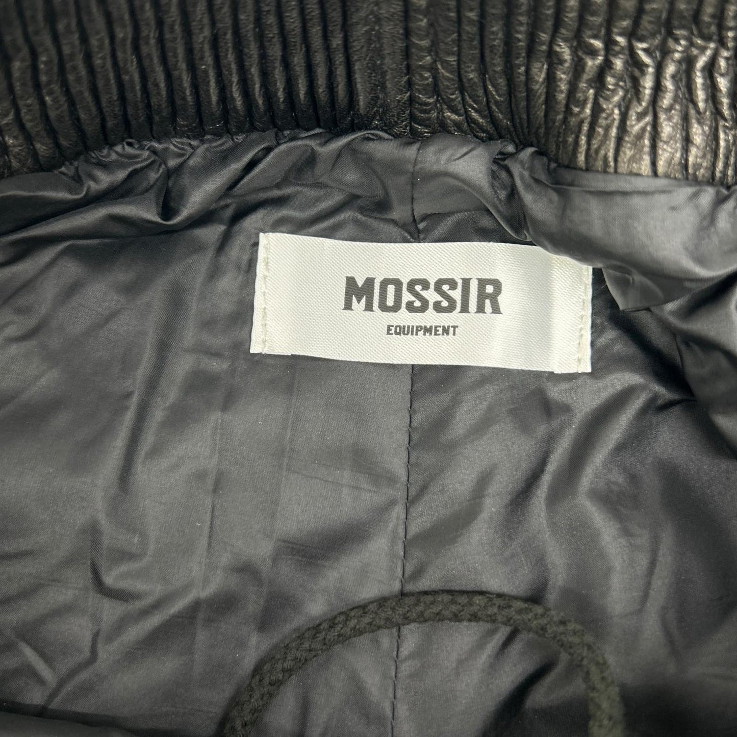 MOSSIR モシール MOPT023 ブラック クロム鞣しステアハイド LENDER LEATHER PANTS/ウォッシャブルレザードローストリングパンツ ボトムス