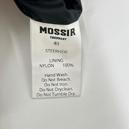 MOSSIR モシール MOPT023 ブラック クロム鞣しステアハイド LENDER LEATHER PANTS/ウォッシャブルレザードローストリングパンツ ボトムス