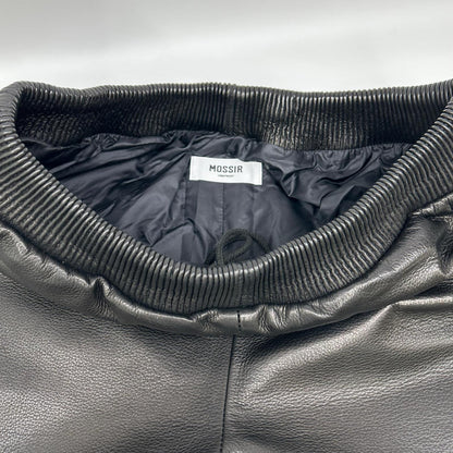 MOSSIR モシール MOPT023 ブラック クロム鞣しステアハイド LENDER LEATHER PANTS/ウォッシャブルレザードローストリングパンツ ボトムス