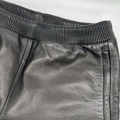 MOSSIR モシール MOPT023 ブラック クロム鞣しステアハイド LENDER LEATHER PANTS/ウォッシャブルレザードローストリングパンツ ボトムス