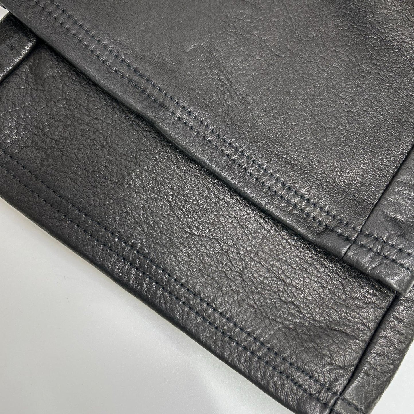 MOSSIR モシール MOPT023 ブラック クロム鞣しステアハイド LENDER LEATHER PANTS/ウォッシャブルレザードローストリングパンツ ボトムス