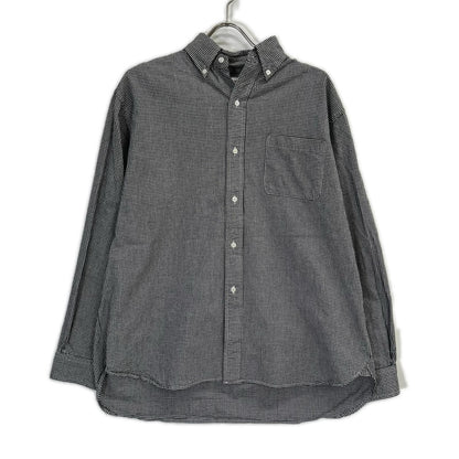 【SAMMLER SHIRT MAKERS ザムラーシャツメーカーズ】110-572-02 ブラック×ホワイト コットン ギンガムチェックボタンダウンシャツ トップス