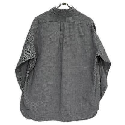 【SAMMLER SHIRT MAKERS ザムラーシャツメーカーズ】110-572-02 ブラック×ホワイト コットン ギンガムチェックボタンダウンシャツ トップス