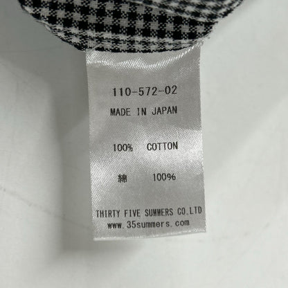 【SAMMLER SHIRT MAKERS ザムラーシャツメーカーズ】110-572-02 ブラック×ホワイト コットン ギンガムチェックボタンダウンシャツ トップス