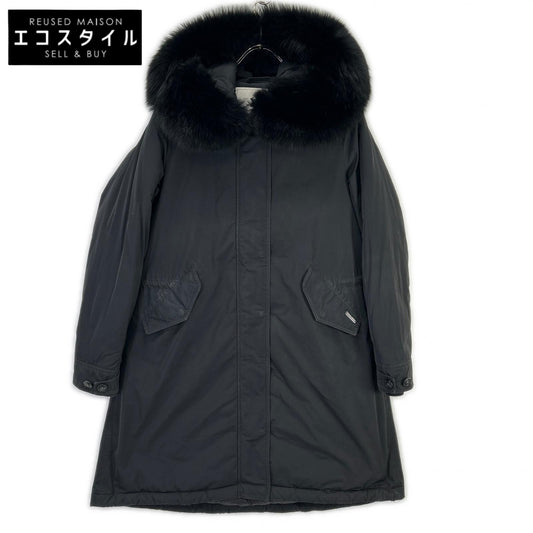 WOOLRICH ウールリッチ WWOU0646 ブラック ナイロン フォックスファー KEYSTONE PARKA/キーストーンパーカ コート