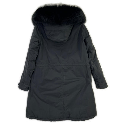 WOOLRICH ウールリッチ WWOU0646 ブラック ナイロン フォックスファー KEYSTONE PARKA/キーストーンパーカ コート